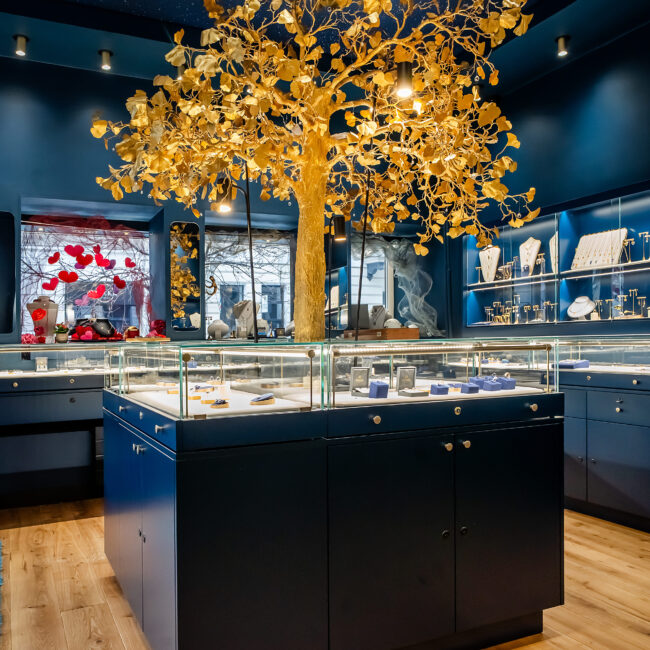 Lada wyspa jubilerska w kolorze indygo