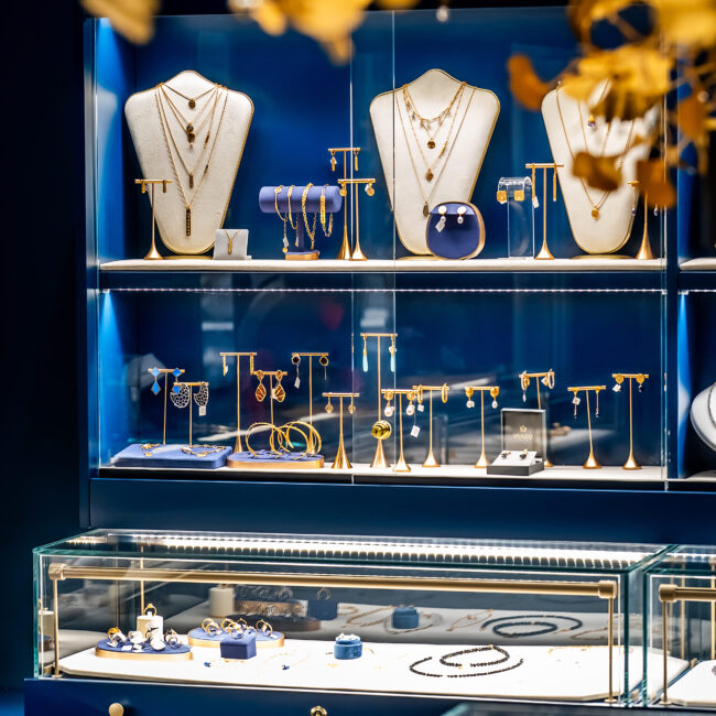 Luksusowa witryna do biżuterii